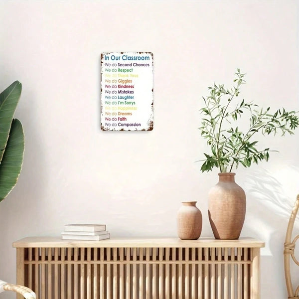 Metal Tin Sign Wall Decoration - 20 cm x 20 cm