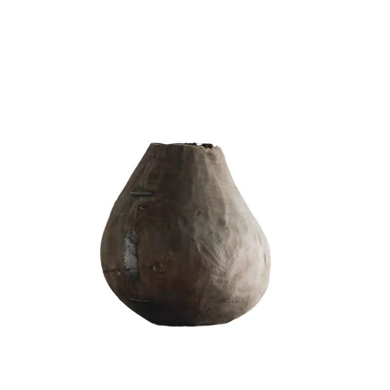 Living Room Floor Vase Stand Decoration Solid Wood Home Accent