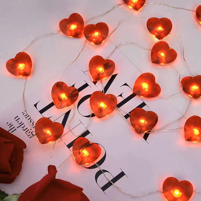 Valentine's Day LED Love Light String Wedding Decor Copper Wire Lamp