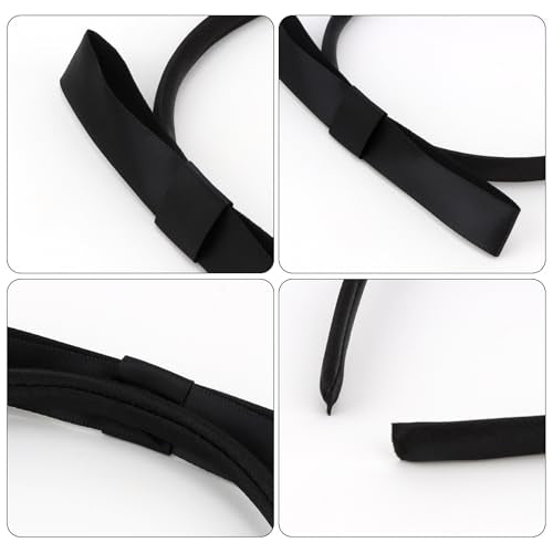 AMCAMI 2 Pack Black Bow Headbands for Women and Girls - Halloween Costume Headwear, Christmas Party Hair Accessories