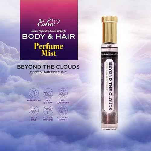 Esha Body & Hair Perfume Mist - Eau de Parfum for Women - Infused with Betaine - (BEYOND THE CLOUDS)