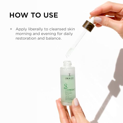 IMAGE Skincare, ORMEDIC Balancing Antioxidant Serum, Hydrates & Soothes Skin with Organic Aloe Vera, Vitamin C, & Botanical Extracts, 1 fl oz