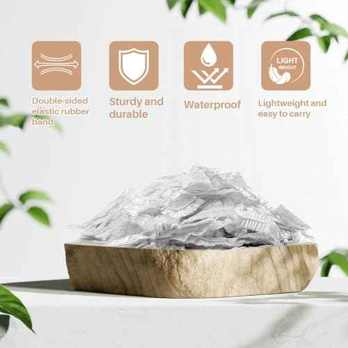 MAQIHAN 100 Disposable Shower Caps Unisex - Large Plastic Hair Caps for Deep Conditioning Shower Cap Reusable Waterproof for Women Men Hair Treatment Bath Cap for Long Hair Travel Essentials