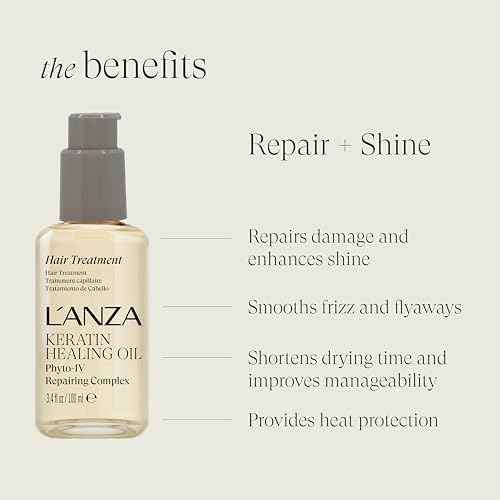 L'ANZA Keratin Healing Hair Oil Treatment, Keratin Infused Treatment, Hair Oil For Damaged Locks, Cruelty Free Healing Ingredients Repairs, Strengthens with UV Protection, New Bottle