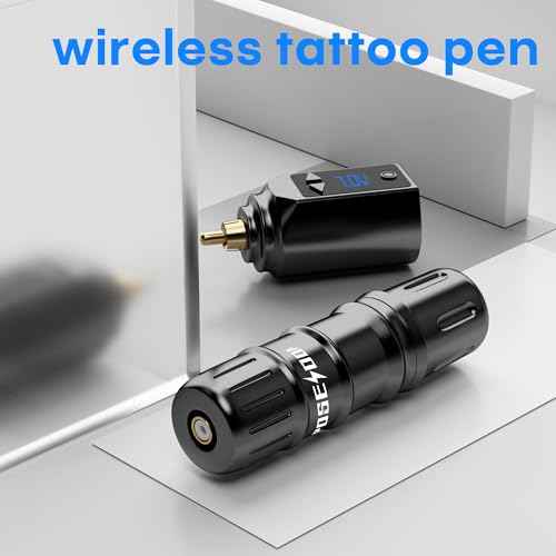 POSEIDON Tattoo Pen Kit Tattoo Gun Kit with 2Pcs Tattoo Batteries Tattoo Machine Kit with 11 Tattoo Inks 20pcs Tattoo Cartridge Needles for Beginers and Artists