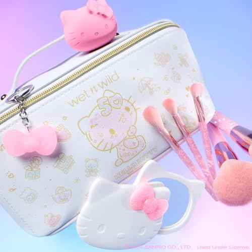 wet n wild Hello Kitty Collection, Mirror & Pink Bow Keychain Duo, Comfort-Grip Handle, Versatile & Portable Hand Mirror