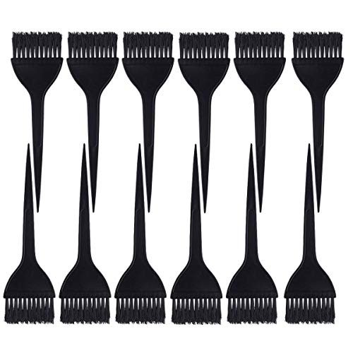 12 Pack Hair Dye Brushes, Color Tint Applicator, Hair Coloring Dying Brush Kit for Solon Black