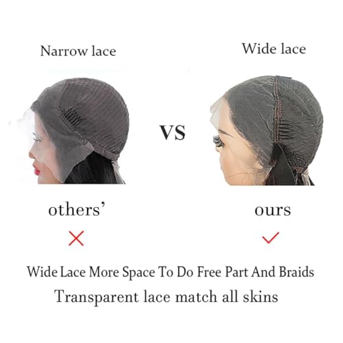 Body Wave Lace Front Wigs Human Hair Wide Lace 180 Density Human Hair Wigs 13x4 Human Hair Lace Front Wigs Pre Plucked 20 Inches Natural Color
