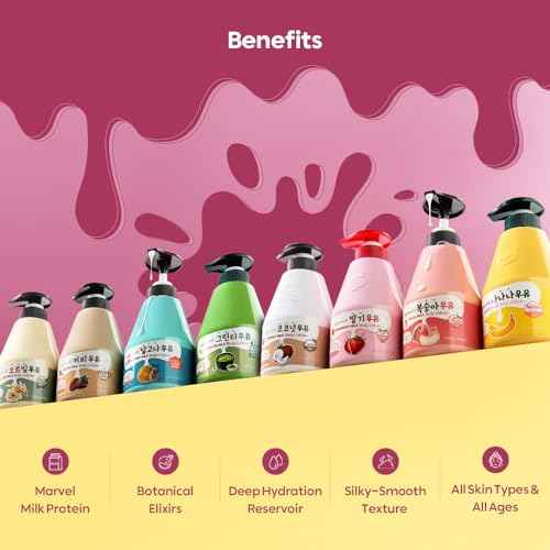 WELCOS KWAILNARA Strawberry Milk Body Lotion ? Deeply Hydrating & Lightweight Korean Body Lotion 560 g / 19.75 Fl. Oz
