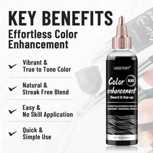 Enhancement Color Hair Enhancer For Beard & Lineup - Water Resistant Hairline Filler Spray Enhancements Barber Spray - Barber Beard Liner For Thicker & Fuller Hairstyling Men's Grooming Products