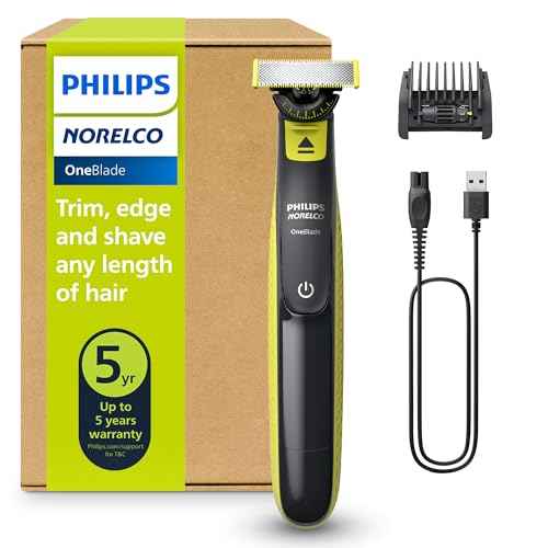 Philips Norelco One 360 Hybrid Face, Electric Beard Trimmer and Shaver, with 360 Technology, 1x 360 for Face, 5in1 Adjustable Comb, Model QP2724/90