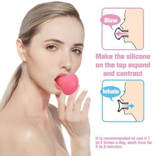 3PCS Face & Jaw Exerciser, Face Yoga Jawline Exerciser, Jaw Exerciser for Men and Women, Double Chin Breathing Jaw Trainer, Face Lift Double Chin Reducer