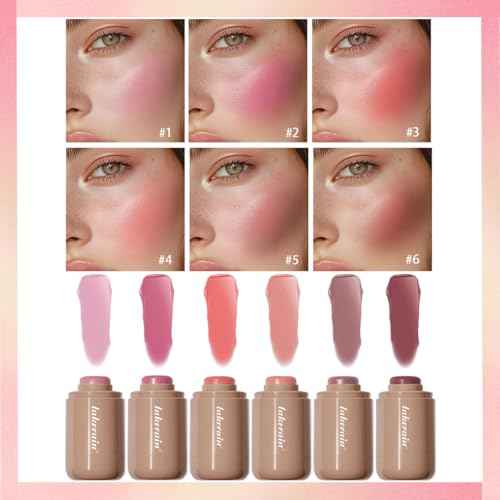 Cream Blush stick, Natural-Looking Matte Finish Makeup Blush stick, Hydrating Long Lasting Lightweight Blendable Blush for cheeks (#6 Bronze Glow, 1 PC)