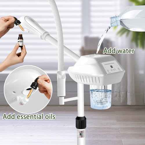 Professional Facial Steamer for Deep Hydration,2in1 Ozone Face Steamer with 5X Magnifying Lamp,Suitable for Home Use or Beauty Spa Deep Cleansing and Hydration
