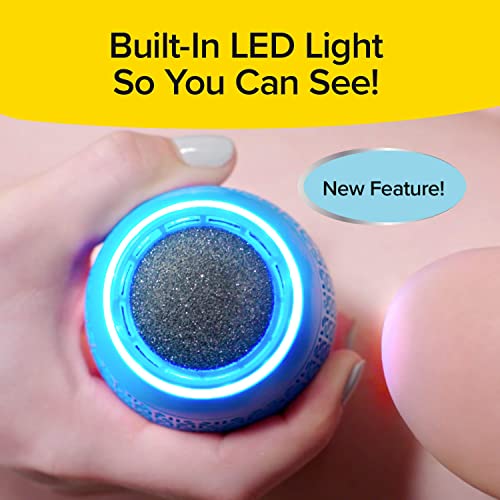 As Seen On TV Electric Callus Remover + Built-In Vacuum Sucks Up Shavings,Gently Removes Calluses & Dry Skin in Seconds, Mess-Free, Spins at 2000 RPMs, LED Light, 2 Speed Settings, 3.5"x 2.5"