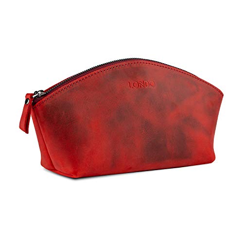 Londo Genuine Leather Versatile Gondola Style Handbag - Cosmetic, Toiletry, Makeup, Shaving Organizer Bag - Dopp Kits - Unisex