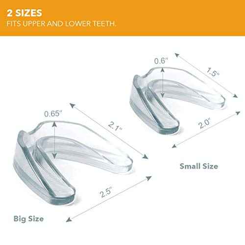 Mouth Guard for Teeth Grinding: Nighttime Dental Guard for Clenching, TMJ Relief - BPA Free, Moldable, Includes 4 Guards for Adults & Kids with Case