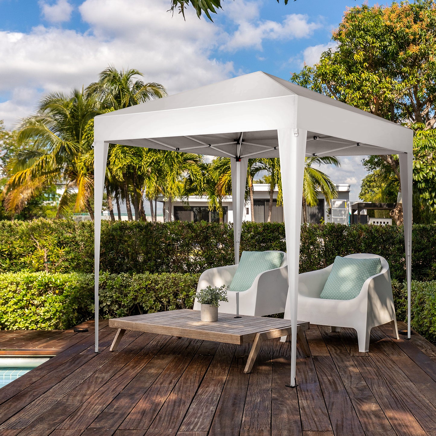 6.5x6.5ft Portable Outdoor Canopy Tent - White