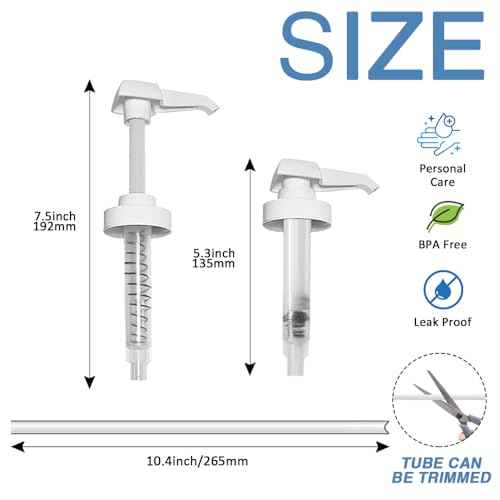 4 Pack Gallon Jug Pump Dispenser 38-400 White Pump for Gallon Jug Dispensing - 7cc Lotion Gallon Shampoo Pump Top Replacement, Fits 1 Gallon Bottle 64oz 128oz Hand Sanitizer Containers, Plus Labels