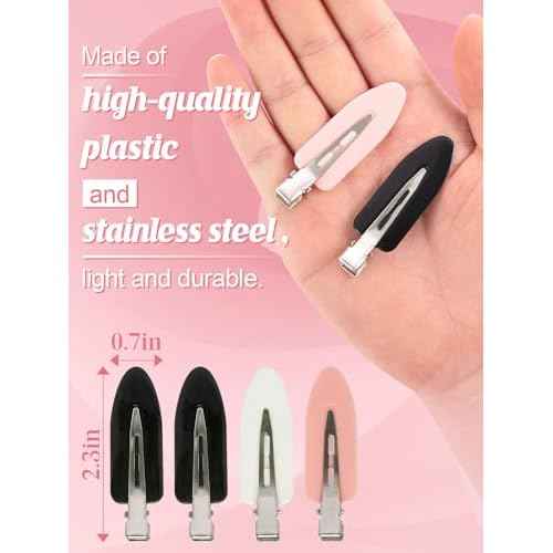 8Pcs No Bend No Crease Hair Clips- Styling Duck Bill Clips Alligator Hair Barrettes for Styling Sectioning, Small Gifts for Women Girls Salon Hairstyle Hairdressing Bangs Waves Makeup