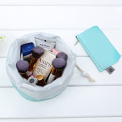 INVODA Drawstring Cosmetic Bag 8PCS Travel Makeup Bag for Women Toiletry Bag Portable Drawstring Make up Organizer Bag for Travel (8PCS)