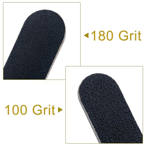 Nail File 10 PCS Professional Double Sided 100/180 Grit Nail Files Emery Board Black Manicure Pedicure Tool and Nail Buffering Files