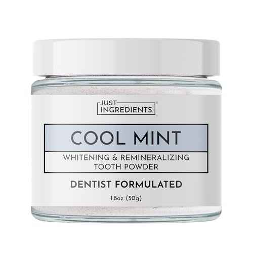 Just Ingredients Remineralizing Tooth Powder - Fluoride-Free, Whitens, Vegan, Clean - 1 oz Whitening