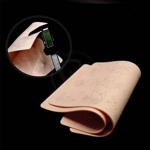 FeteBeauty 3pcs Pink Tiny Tattoo Practice Skin with Design Silicone Double Side Printing Mini Tattoo Practice Pad with Light Gray Outline for Tattoo Practice (3pcs)