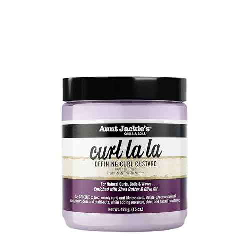 Aunt Jackie's Curl La La, Lightweight Curl Defining Custard, Enriched with Shea Butter & Olive Oil, Basic, 15 Ounce