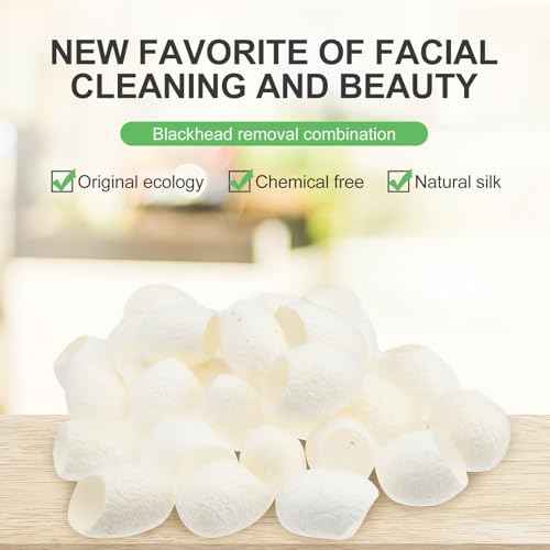 Minkissy 100 Pcs Natural Silkworm Cocoons Face Silk Ball Cocoons for Facial Care