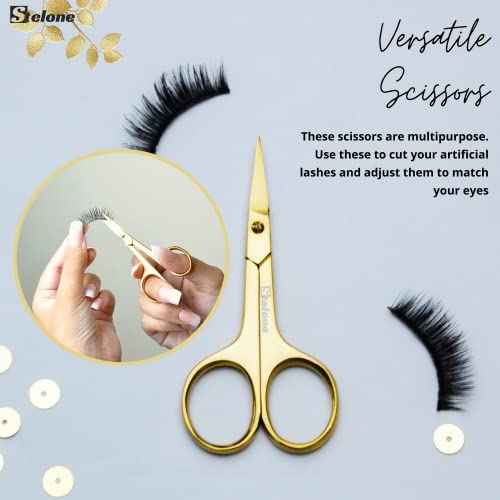Professional Grooming Scissors Eyebrow Scissors Small Curved Stainless Steel Manicure & Beauty Scissor for Women