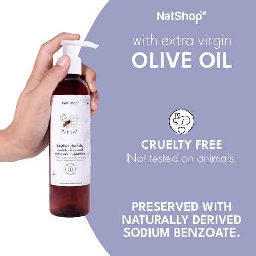 NatShop | Bee Silk Body Lotion With Olive Oil Beeswax And Vitamin E | 8.8oz Pump