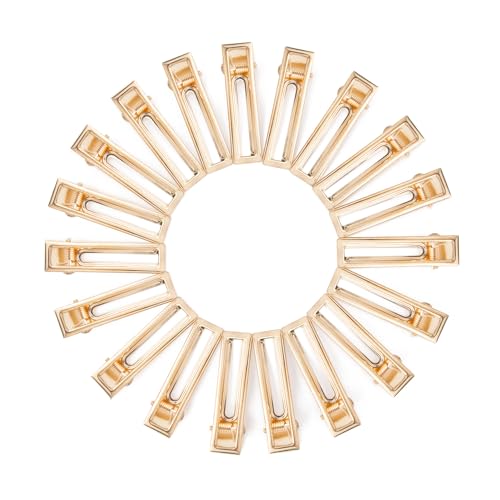wynameleri Gold Metal French Hair Pin Clips DIY Craft Pointed Beak Clips Flat Barrettes 2.4'' 2.6 Inches 20 Packs