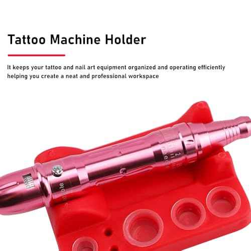 2 Pack Tattoo Machine Holder with 300 Pcs Silicone Tattoo Ink Caps, Tattoo Cup Holder for Tattoo Sets Home and Salon Fingernail Painting and Nail Art