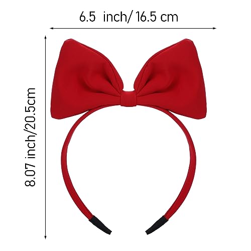 Bow Headbands Red Bowknot Hair Band Fashion Cute Hair Hoop Big Bowknot Headdress Perfect Hair Accessories for Women Girls Party Cosplay