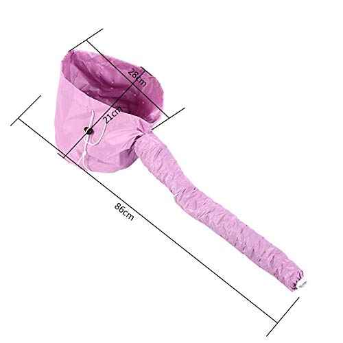 Portable Soft Hair Drying Bonnet with Adjustable Attachment for Hand Held Hair Dryer - Salon Baking Oil Mask (Pink)