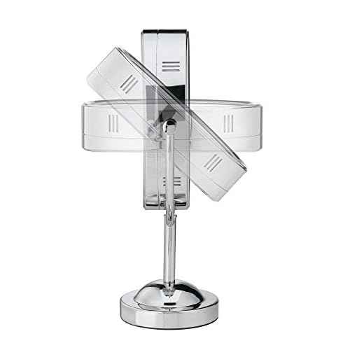 Conair Lighted Makeup Mirror, LED Vanity Mirror, 1X/7X Magnifying Mirror, Double Sided, Corded in Polished Chrome