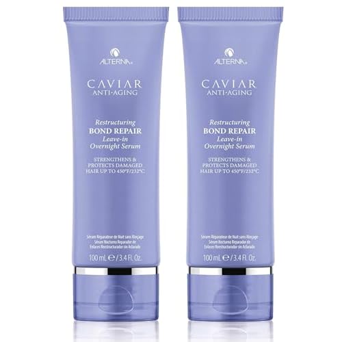 Alterna Caviar Anti-Aging Restructuring Leave-in Overnight Serum, 3.4 Fl Oz, Strengthens and Protects Damaged Hair