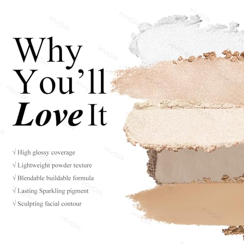 KYDA Face Sculpting Contour Palette, Smooth Matte Contour Pressed Powder, Ultra-fine Lightweight, Easy to Blend, Multiuse Baked Contour Makeup-TAUPE
