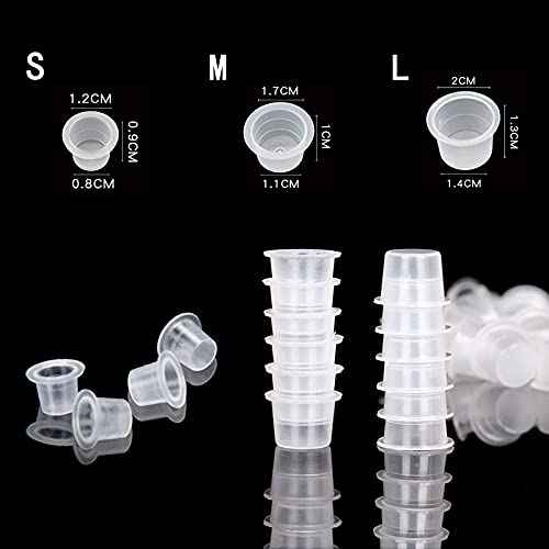 Ink Caps - 300Pcs Mixed Disposable Plastic Pigment Ink Caps Cups(Small#8,Medium#11,Large#15) ¡¦ ¡¦¡¦