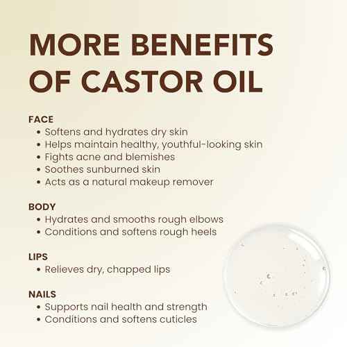 BodyJ4You Organic Castor Oil - 100% Pure Natural Cold Pressed USDA Certified Organic - Hexane Free Unrefined Non GMO - Lashes & Eyebrow Kit Mascara Tube Brush Wand Hydrating Oil - Glass Bottle 4oz