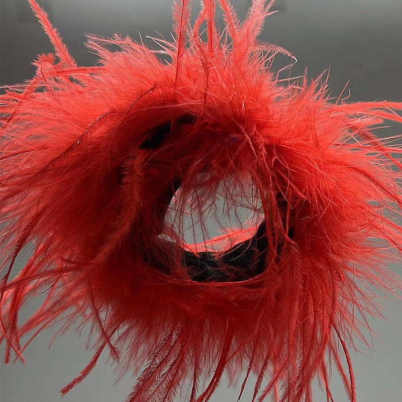Feather Headdress – Adjustable Snap Ring Band, Multiple Colors
