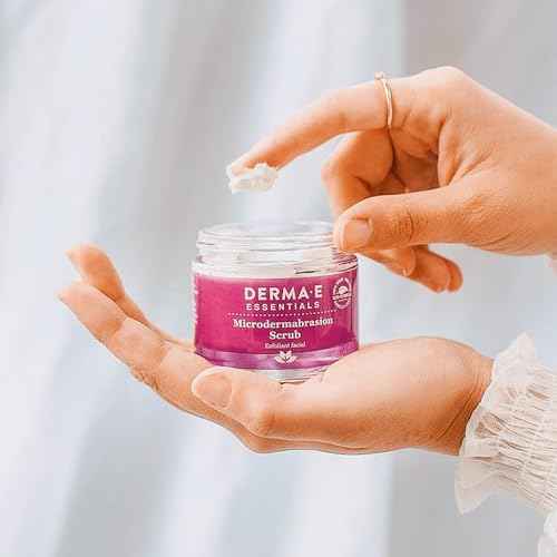 DERMA E Microdermabrasion Scrub with Dead Sea Salt & Citrus Essential Oils ? Facial Exfoliating Scrub Smooths, Revitalizes and Renews ? Ideal for Scars and Wrinkles, 2oz