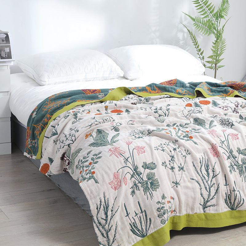 Cotton Gauze Towel Blanket - Airy Cotton Cover for Home & Bedding