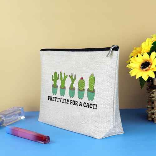 Plant Cactus Gifts for Women Makeup Bag Plant Lover Gift Plant Lady Cosmetic Bag Cacti Cactus Lovers Gifts Cactus Themed Gifts Inspirational Gifts for Her Christmas Birthday Gift for Friend Sister