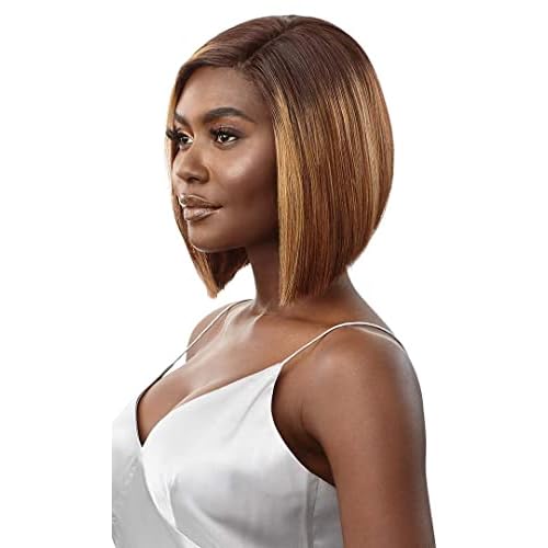 Outre Mytresses 100% Unprocessed Human Hair Custom Colored HD Lace Front Wig - LETISHA (Color:Natural Black)