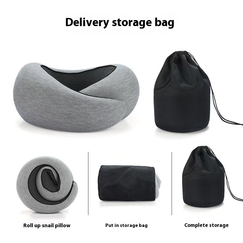 U-Shaped Memory Foam Travel Pillow - Adjustable Neck Support
