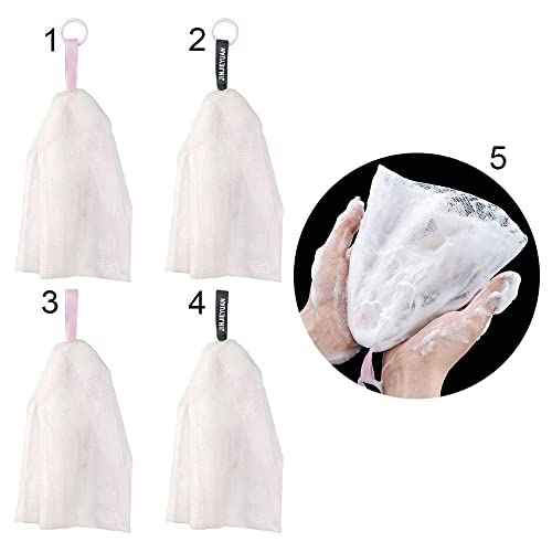 10Pcs Soap Foaming Net, Bath Washing Tools Massager Foaming Net Soft Brush Bubble Helper Mesh Nets Soap for Skin Care and Face Wash(2)