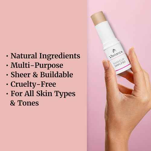 Vibriance Complexion Sticks - Foundation for Mature Skin - Sheer, Buildable Coverage Face Makeup Foundation for Older Women - 3-in-1 Base, Contour, Concealer - Beige