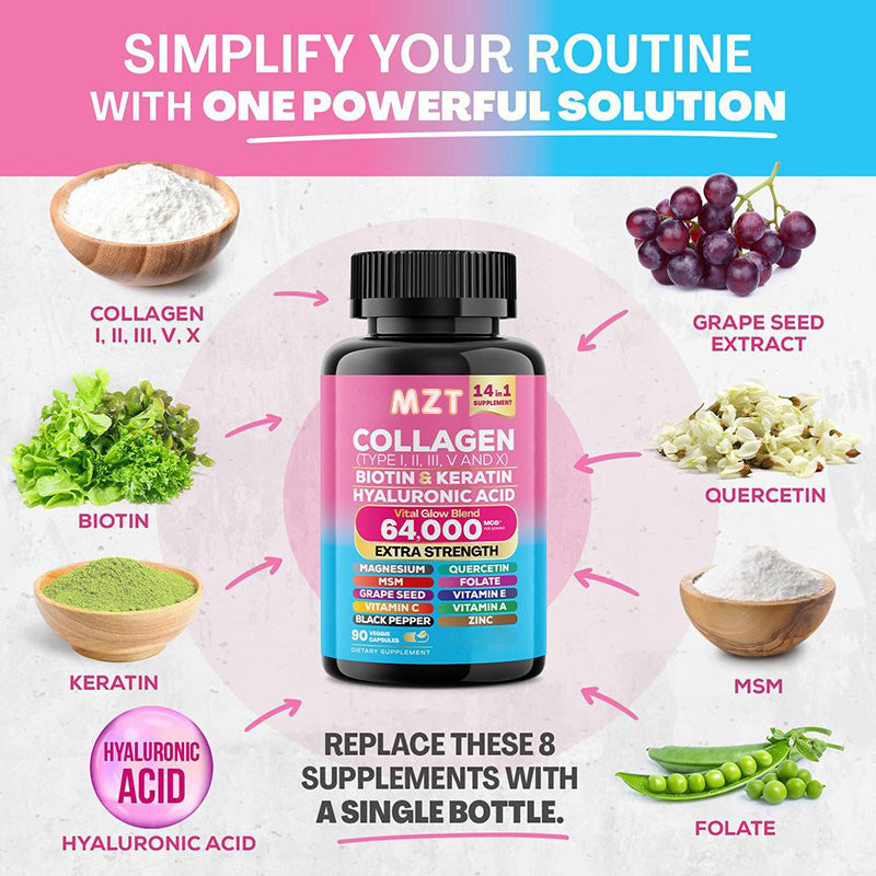 Collagen Capsules for Adults - 60 Count